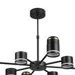 Превью фото №5  Люстра LUMION 8234/8C COMFI LN25 000 черный, металл/акрил Люстра потолочная GX53 LED 8*10W + LED-проектор 4*5W 2700К 220V VIRSAVA