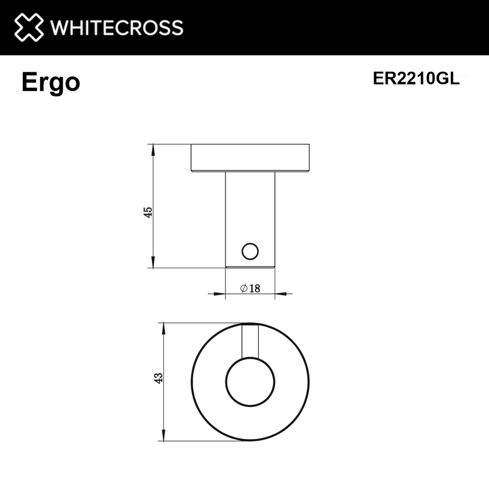 Фото №2  Крючок WHITECROSS Ergo ER2210GL (золото)