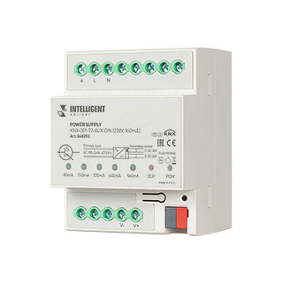 Фото №1  IARL INTELLIGENT ARLIGHT Блок питания шины KNX-301-72-AUX-DIN (230V, 960mA) ( IP20 Пластик, 2 года)