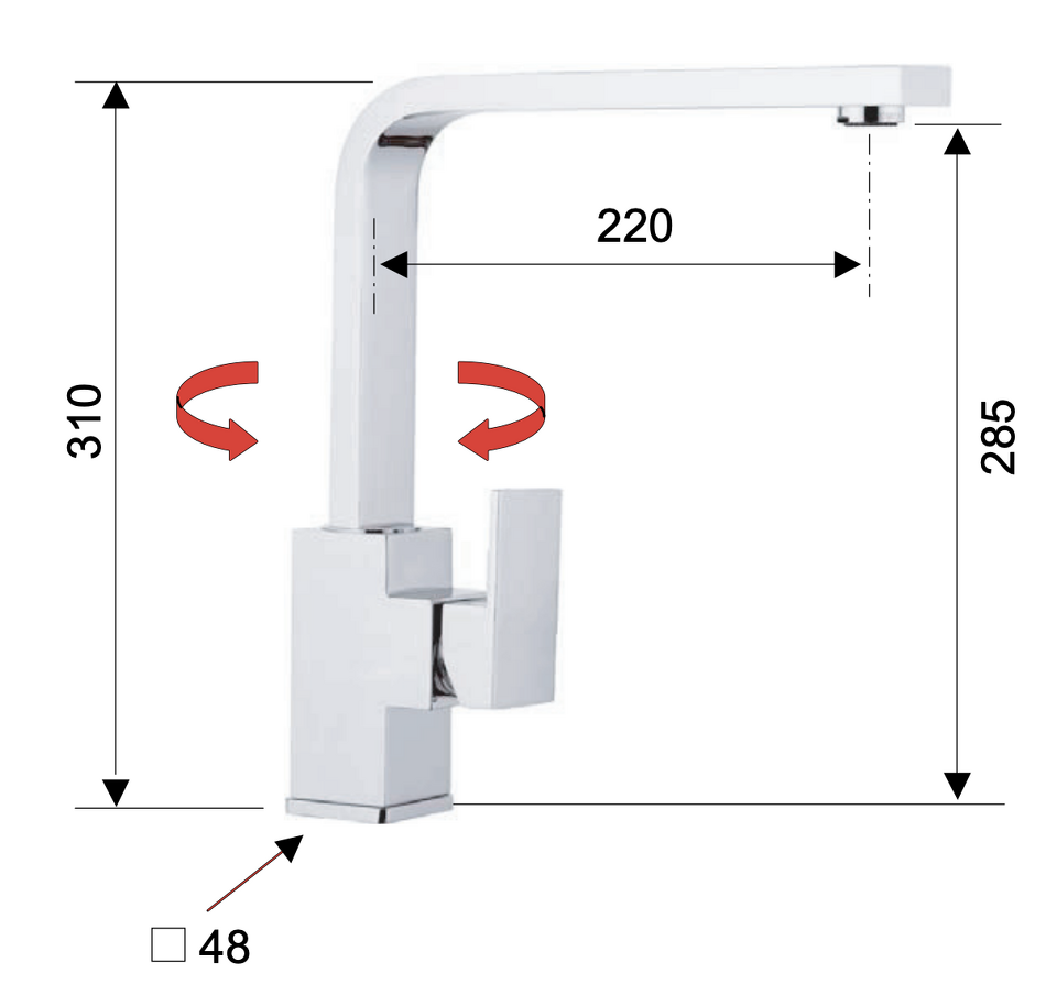 Фото №2  Смеситель для кухни Remer Q-Design QD42U