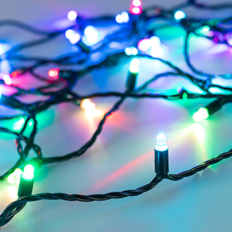 Фото №1  Ardecoled Светодиодная гирлянда ARD-STRING-CLASSIC-9000-BLACK-60LED-LIVE RGB-SPI (12V, 40W) ( IP65)
