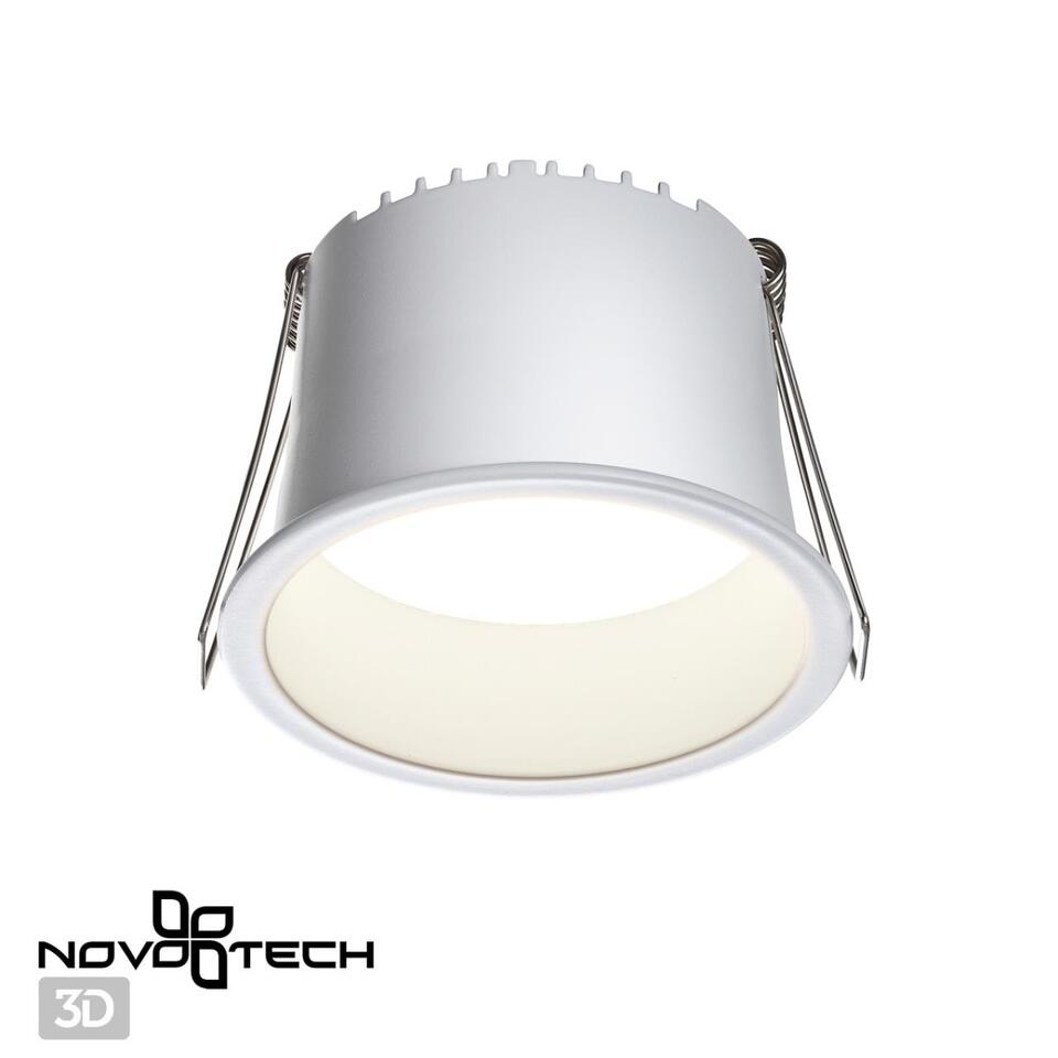 Фото №5  NOVOTECH 358899 SPOT NT22 472 белый Светильник встраиваемый светодиодный IP20 LED 4000К 9W 220V TRAN