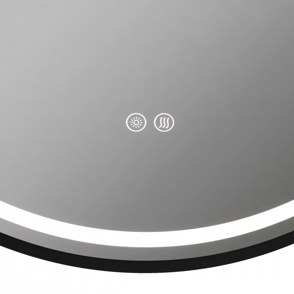 Фото №32  Watersense Зеркало Lina Supernova Black D60, LED подсветка, сенсор, антипар T20122