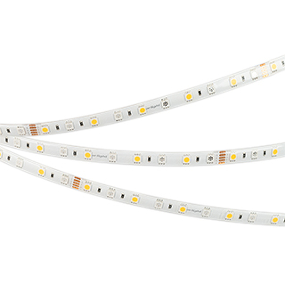 Фото №1  Arlight Лента RTW-SE-B60-10mm 24V RGBW-White (14.4 W/m, IP65, 5060, 5m) ( Открытый)