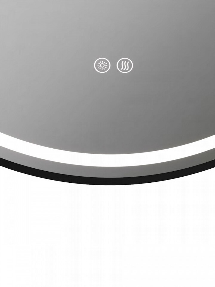 Фото №32  Watersense Зеркало Lina Supernova Black D80, LED подсветка, сенсор, антипар T20124