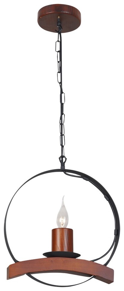Фото №1  Подвесной светильник 591-703-01 VELANTE Деревянный стиль светильник подвесной, E14, 40W