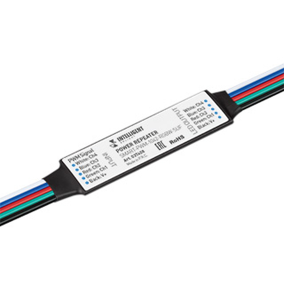 Фото №1  IARL INTELLIGENT ARLIGHT Усилитель SMART-PWM-1042-RGBW-SUF (12-24V, 4x1A) ( IP20 Пластик, 5 лет)