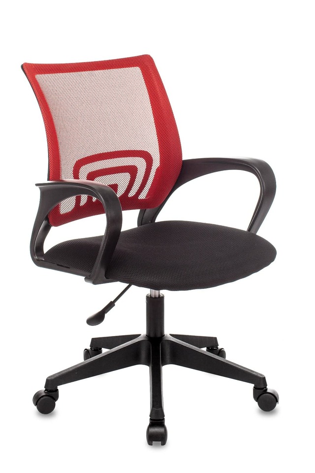 Фото №6  Кресло Кресло офисное TopChairs ST-Basic сетка/ткань красный