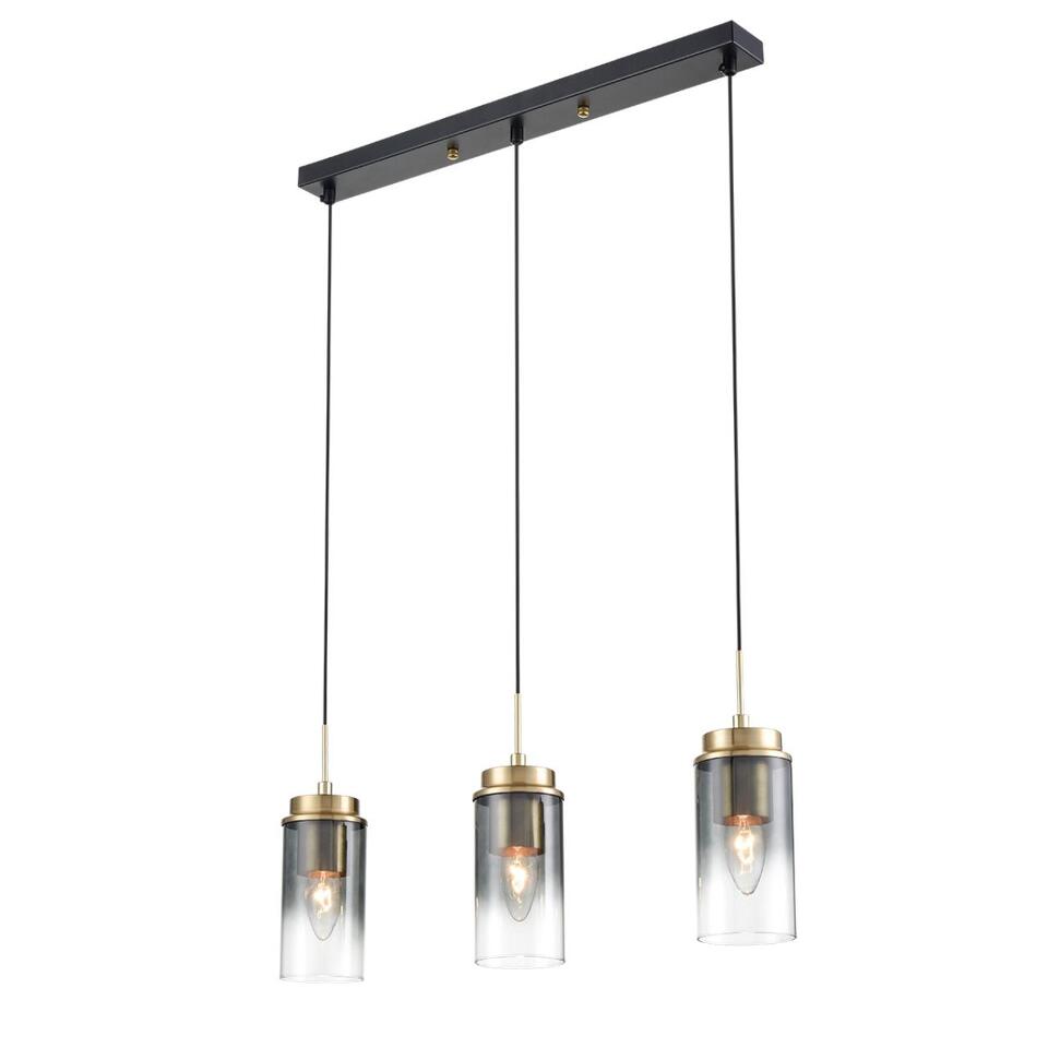 Фото №9  Подвесной светильник LUMION 8101/3A COMFI LN26 407 черный/бронза металл/стекло Подвес Е14 3*40W 220V ISHA