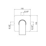 Превью фото №2  802236XX Palazzani MonteCarlo внешняя часть смесителя для душа на 1 потребитель Золото полир., PVD 83