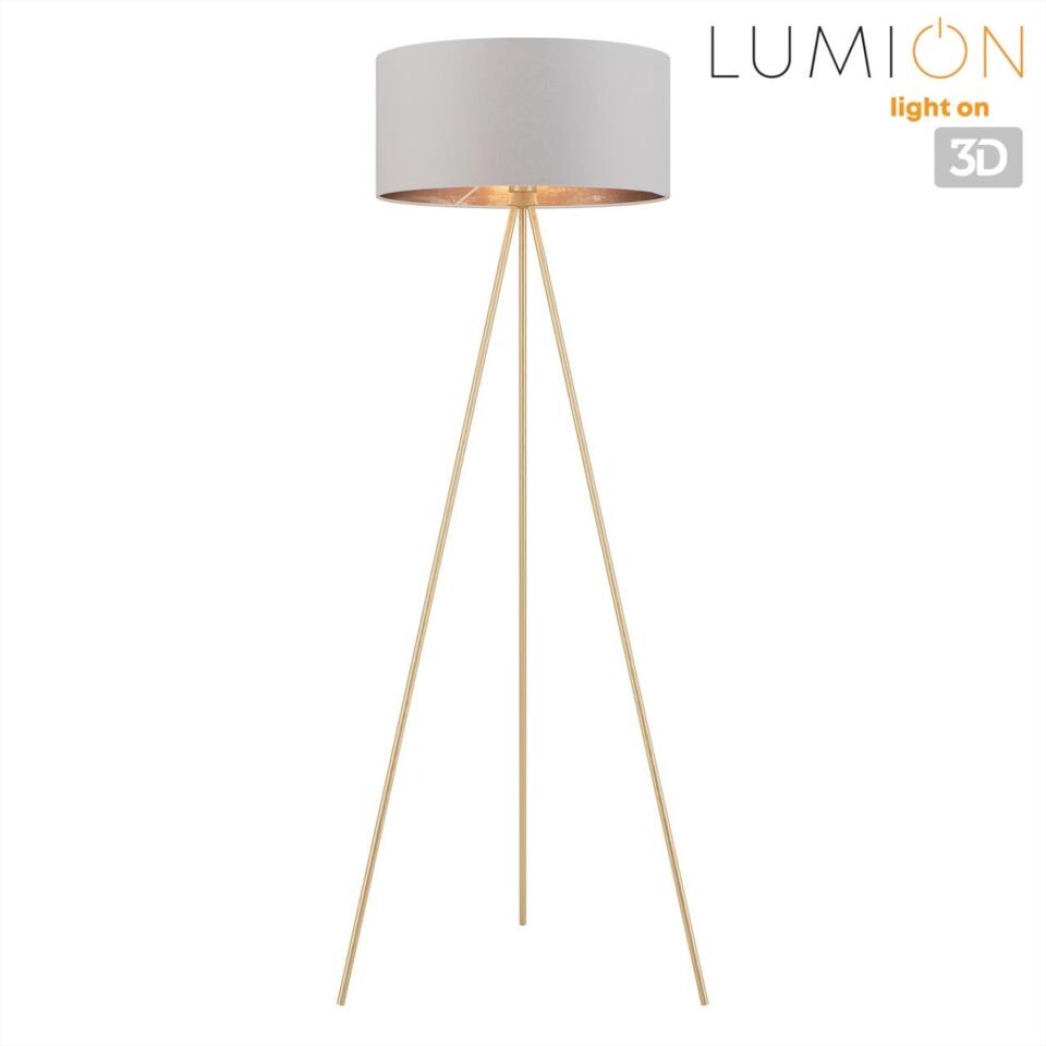 Фото №7  Торшер LUMION 8077/1F NEOCLASSI LN26 466 золото/белый, металл/текстиль Торшер E27 1*60W 220V TAPIOKA