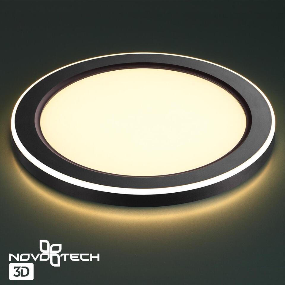 Фото №8  NOVOTECH 359023 SPOT NT23 499 черный Светильник встраиваемый светодиодный (три сценария работы) IP20 LED 3000К 18W+6W 100-265V 1680Лм SPAN