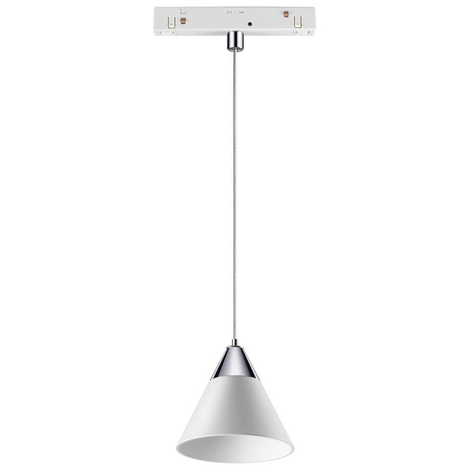 Фото №4  NOVOTECH 358406 SHINO NT20 043 белый/хром Трековый св-к для низков.шинопровода IP20 LED 4000K 10W FLUM