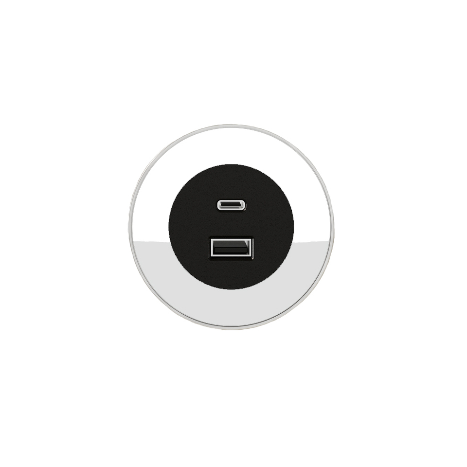 Фото №1  ASA Розетка VERSADOT USB, врезная, белый