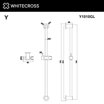 Превью фото №3  Штанга для душа WHITECROSS Y1010GLB (брашированное золото)