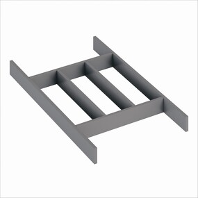 Фото Лоток-рамка WOODLINE BLANK для столовых приборов, ширина фасада 400-1200 мм, 276х472х43 мм, антрацит