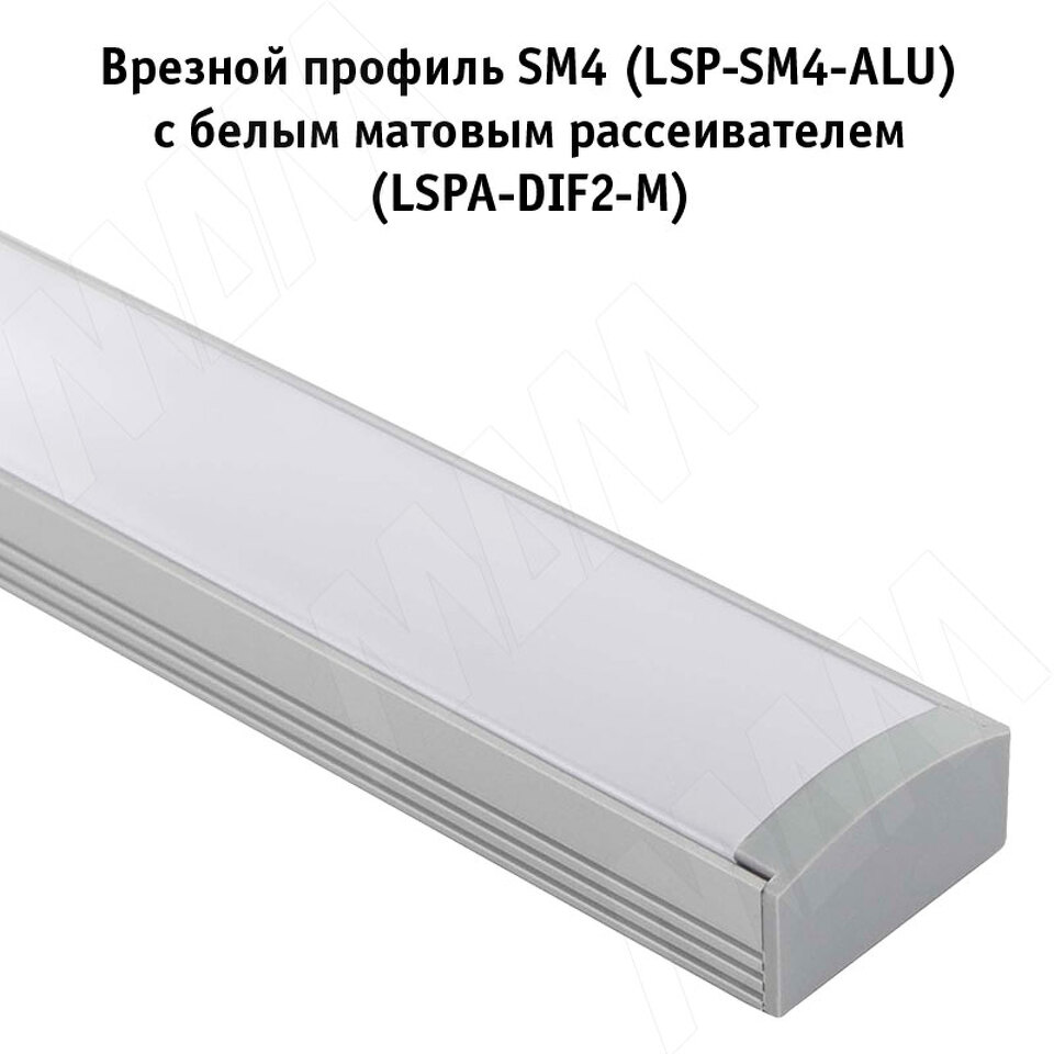 Фото №4  PULSE Профиль SM4, накладной широкий, серебро, 28х12мм, L-2000 (LSP-SM4-ALU-2000-0)