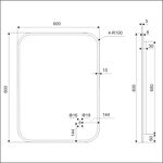 Превью фото №6  EXCELLENT Зеркало прямоугольное Lumiro 80x60 (белый мат)