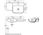 Превью фото №4  Раковина 40813 / PCV80D Althea Cover раковина подвесная 80x46  Матовый белый Plus-Ton®