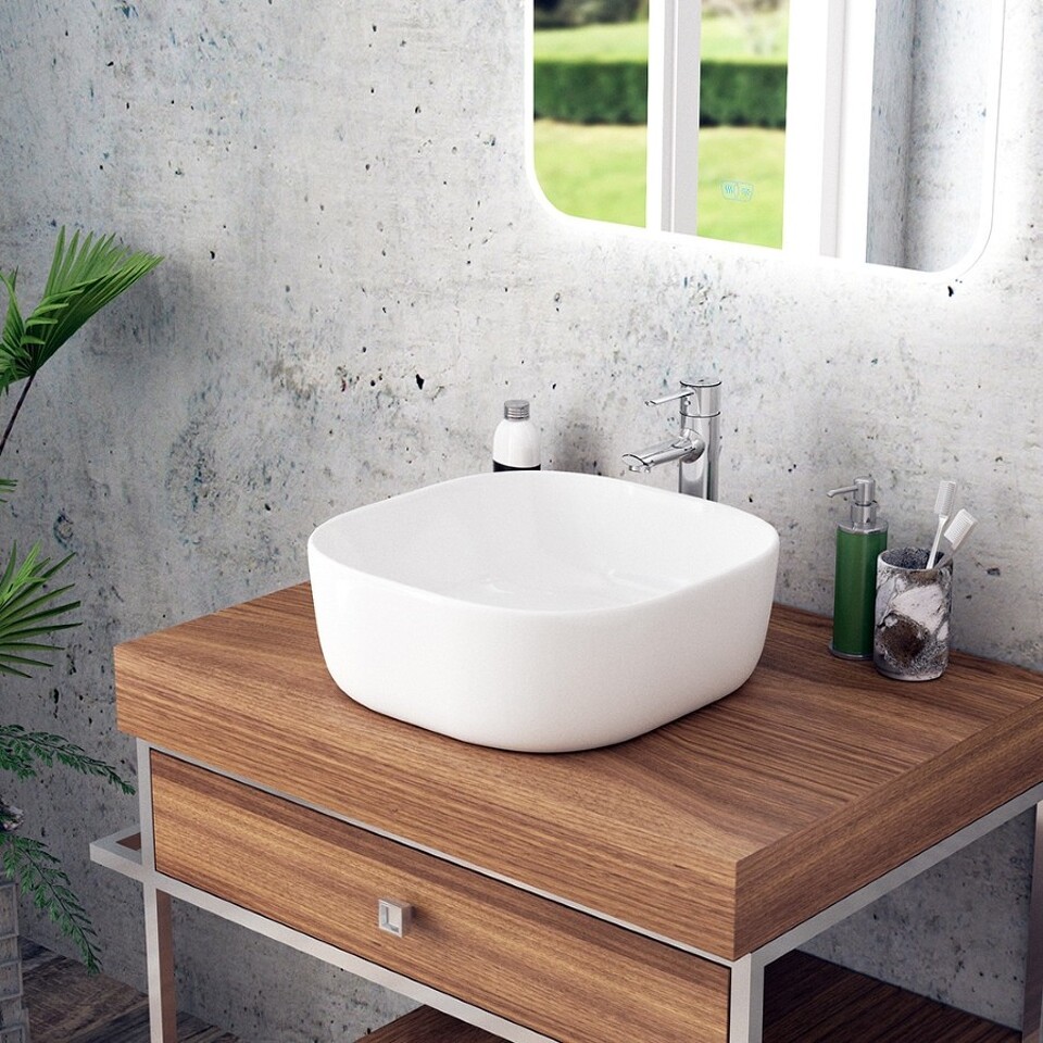Фото №15  Раковина Teymi Раковина Solli 41 artceramic, накладная, белая T50203