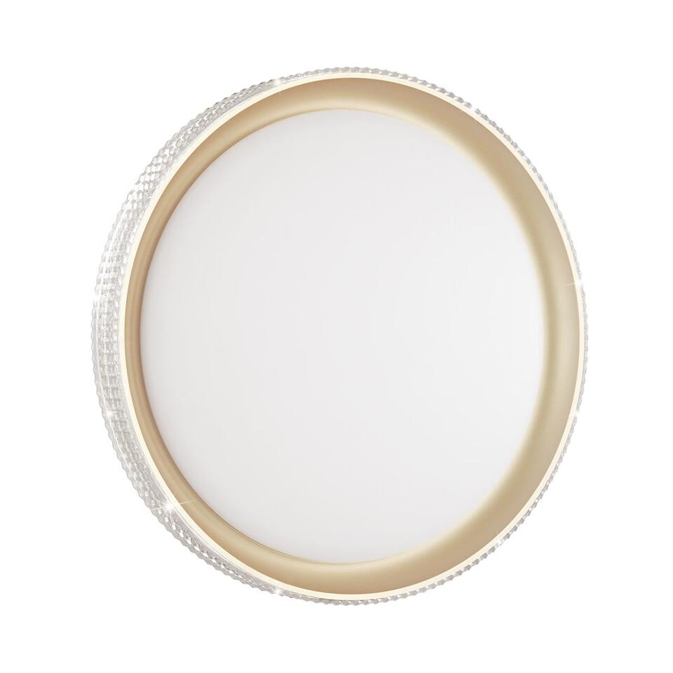 Фото №6  SONEX 3054/DL PALE SN 000 Светильник пластик/белый/золотистый LED 48Вт 3000-6300K D395 IP43 пульт ДУ SHINY