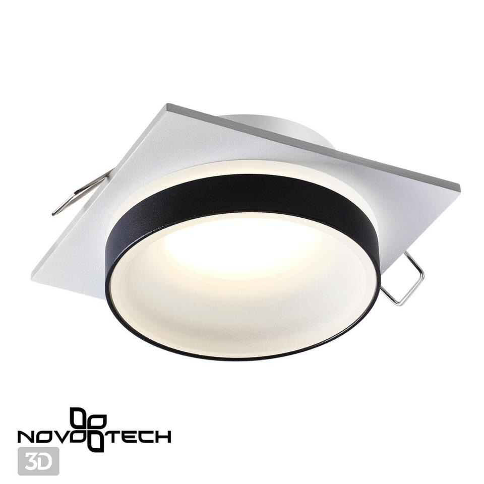 Фото №3  NOVOTECH 370788 SPOT NT21 528 белый/черный Светильник встраиваемый влагозащищенный IP44 GU10 9W 220V WATER
