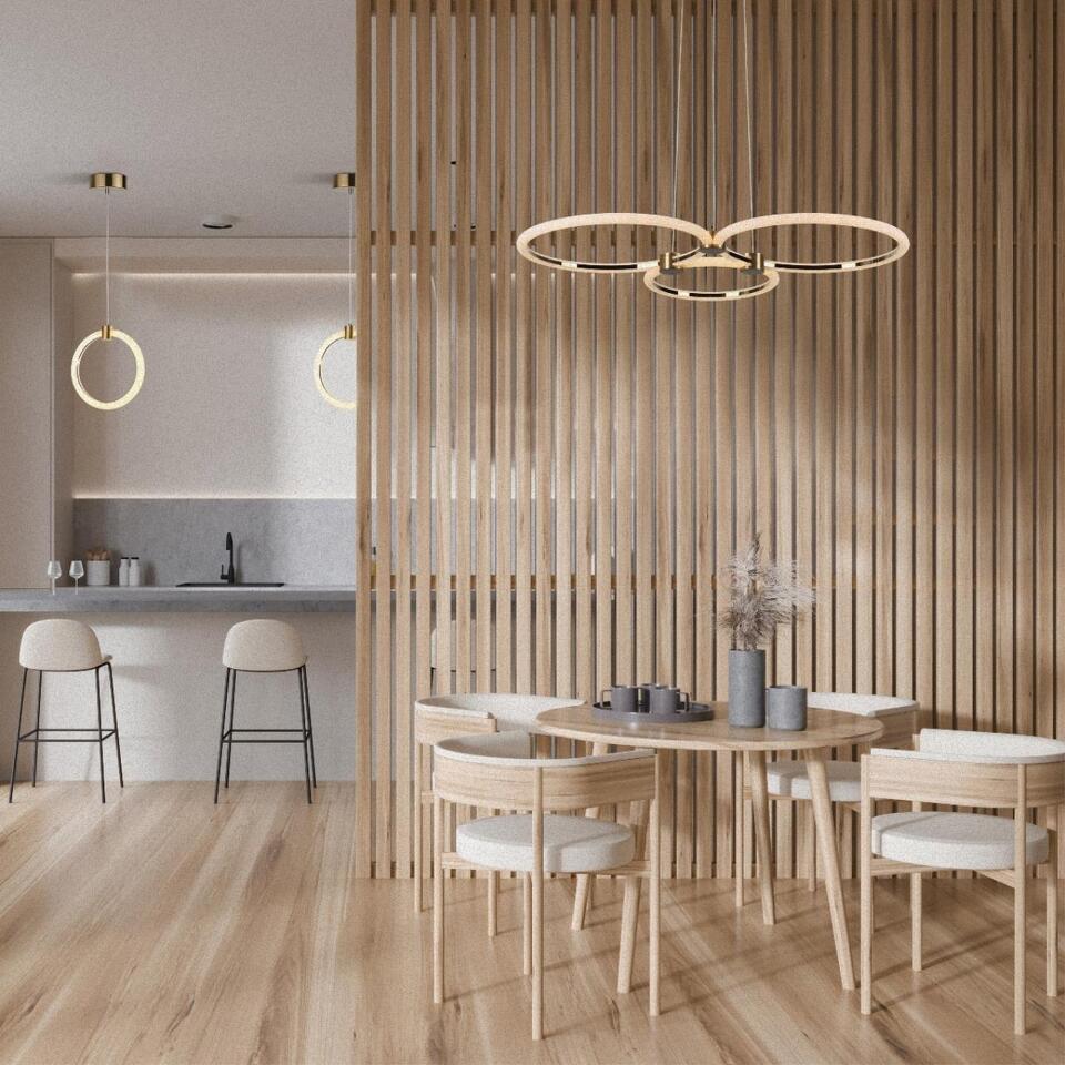Фото №4  Подвесной светильник LUMION 5297/7L LEDIO LN23 000 золотой Подвес LED 7W 3000K 574Лм 220V NOVA