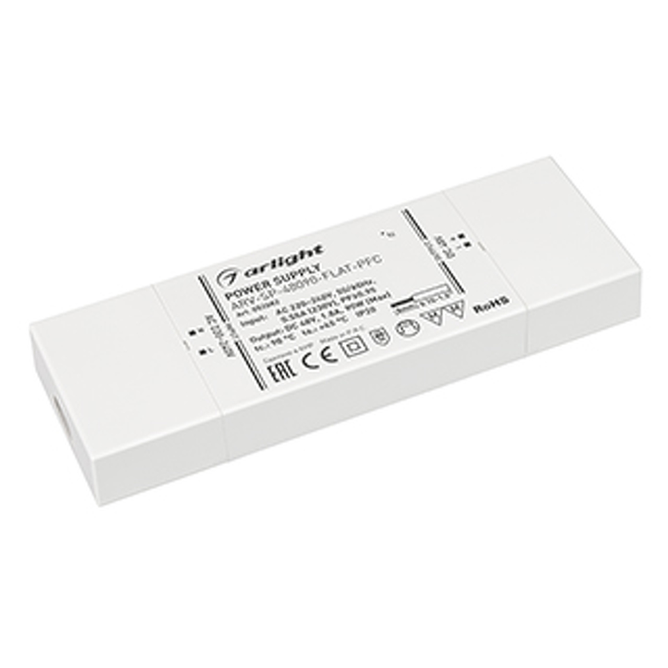 Фото №1  Arlight Блок питания ARV-SP-48090-FLAT-PFC (48V, 1.8A, 90W) ( IP20 Пластик, 5 лет)