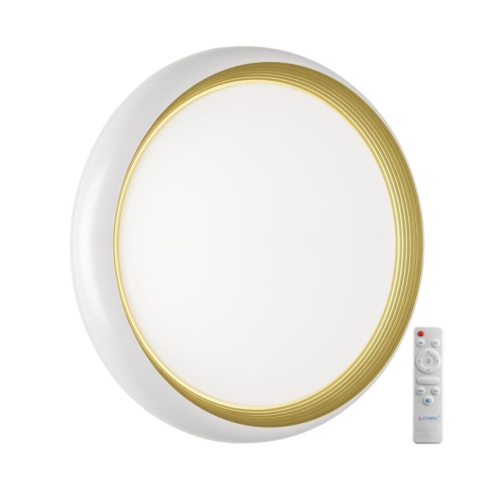 Фото №6  SONEX 7650/EL PALE SN 141 Светильник пластик/золотой LED 70Вт 3000-6000К D480 IP43 пульт ДУ TOFIQ WHITE