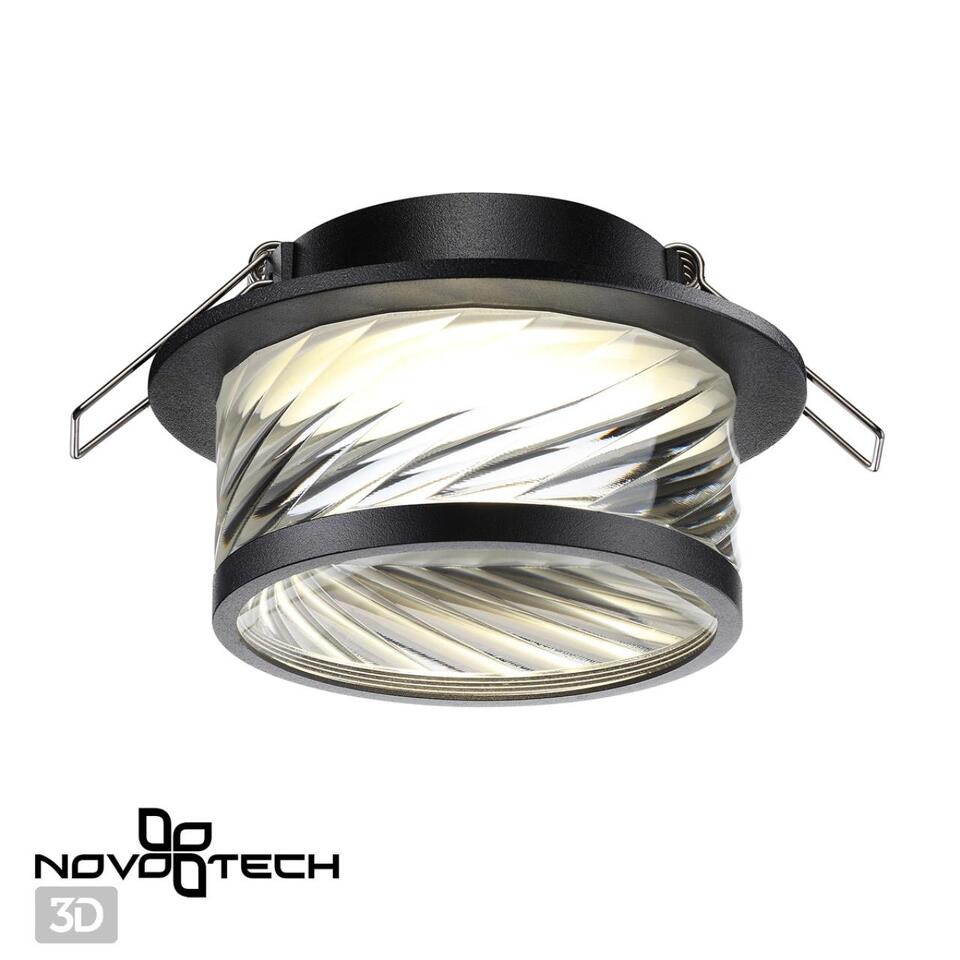 Фото №5  NOVOTECH 370918 SPOT NT22 512 черный Светильник встраиваемый IP20 GU10 9W 220V GEM
