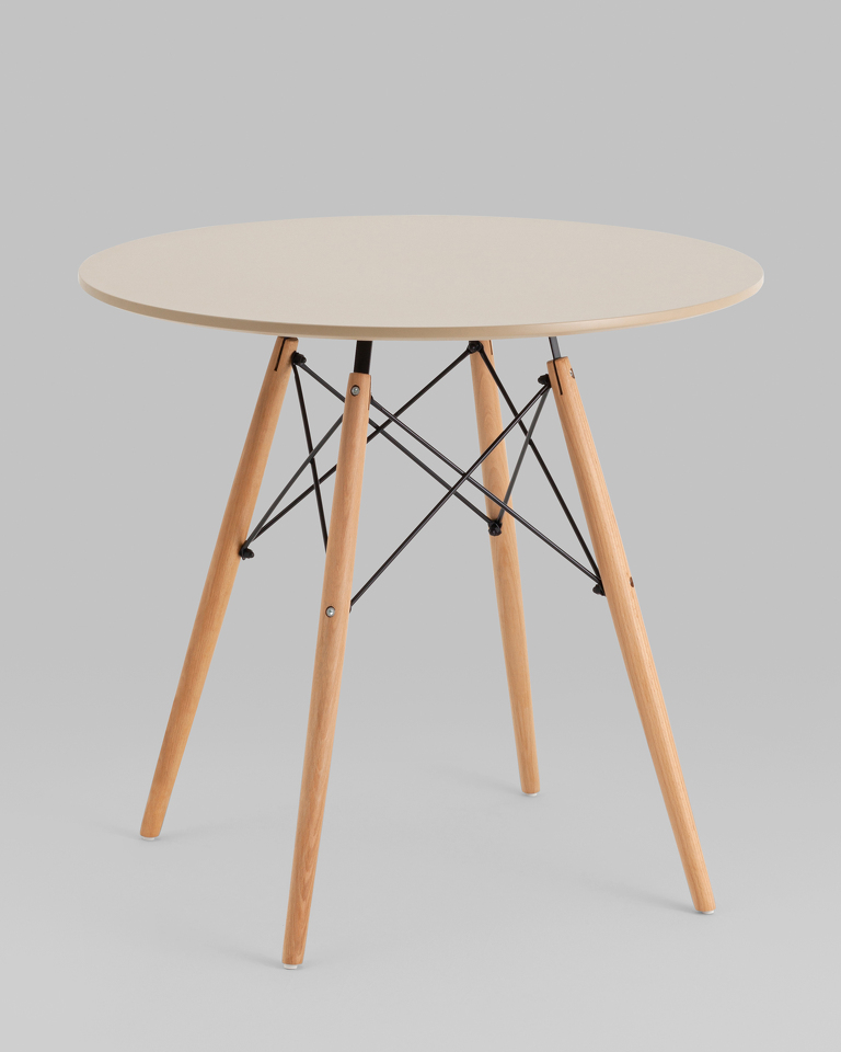 Фото №6  Стол Eames DSW NEW D80 бежевый