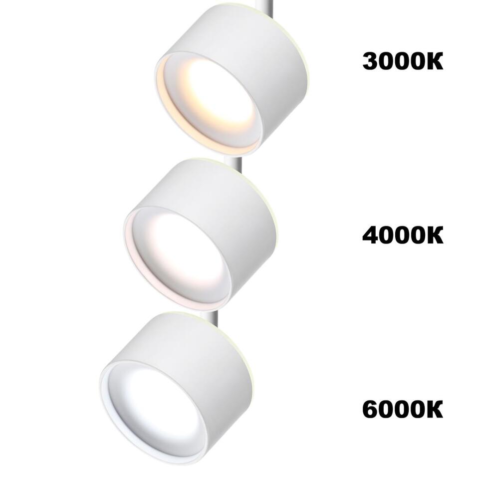 Фото №9  NOVOTECH 358976 PORT NT22 264 белый Трехфазный трековый светильник с переключ. цв. температуры IP20 LED 3000К\4000К\6000К 12W вниз + 3W вверх 110-265V GIRO