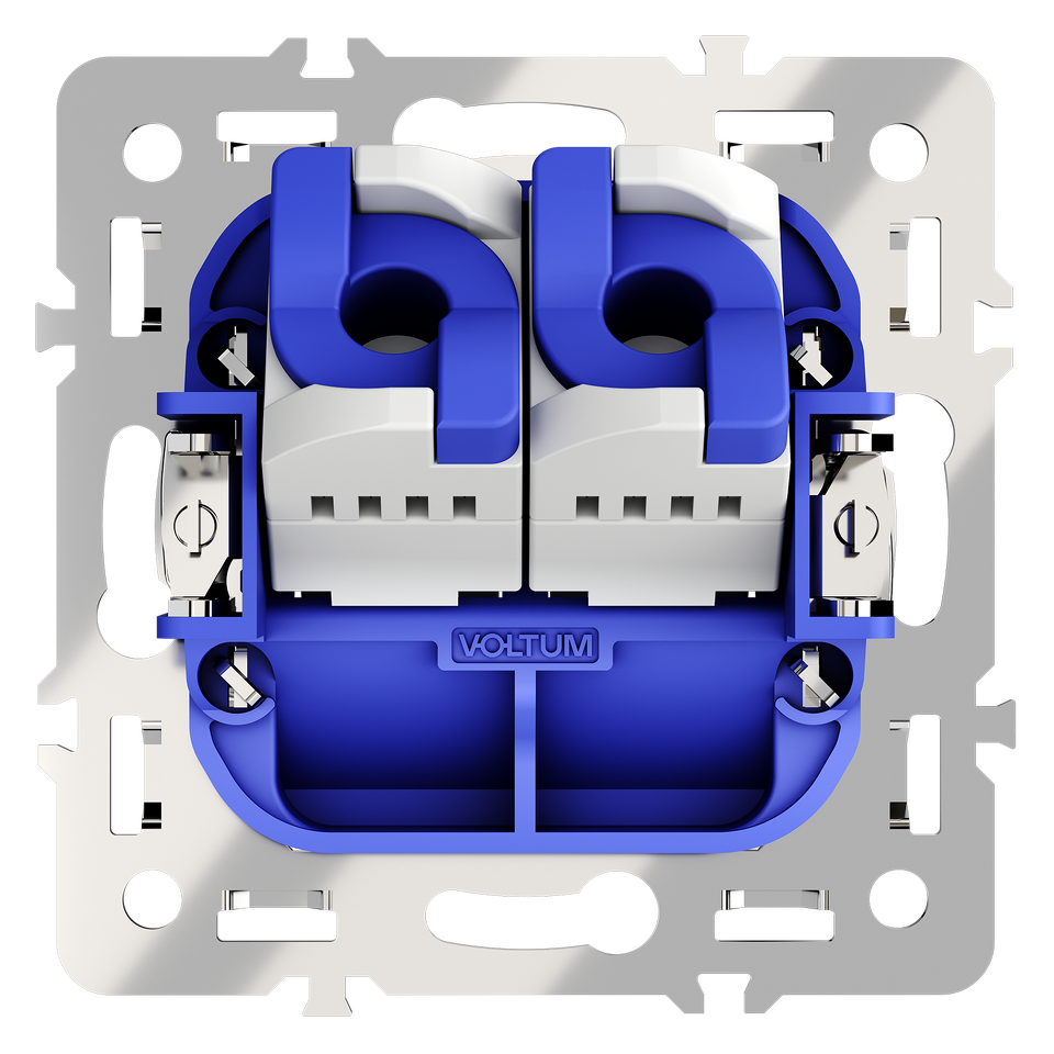 Фото №4  Розетка VOLTUM Механизм розетки компьютерной двойной RJ45+RJ45 кат.6, S70
