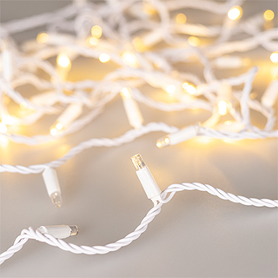 Фото №1  Ardecoled Светодиодная гирлянда ARD-STRING-CLASSIC-10000-WHITE-100LED-PULSE Warm (230V, 7W) ( IP65)