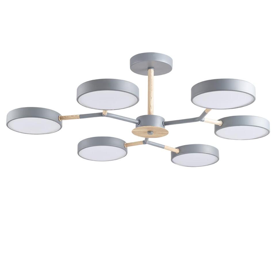Фото №4  Люстра LUMION 5651/99CL LEDIO LN26 347 серый, дерево Люстра потолочная LED 108W  3000/4000/6000К 220V BRAD