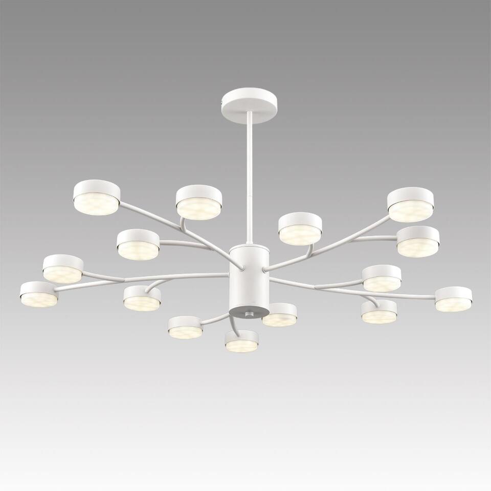Фото №9  Люстра LUMION 8265/15 COMFI LN26 233 металл/металл белый/белый Люстра GX53 LED 15*7W 220V TORINA