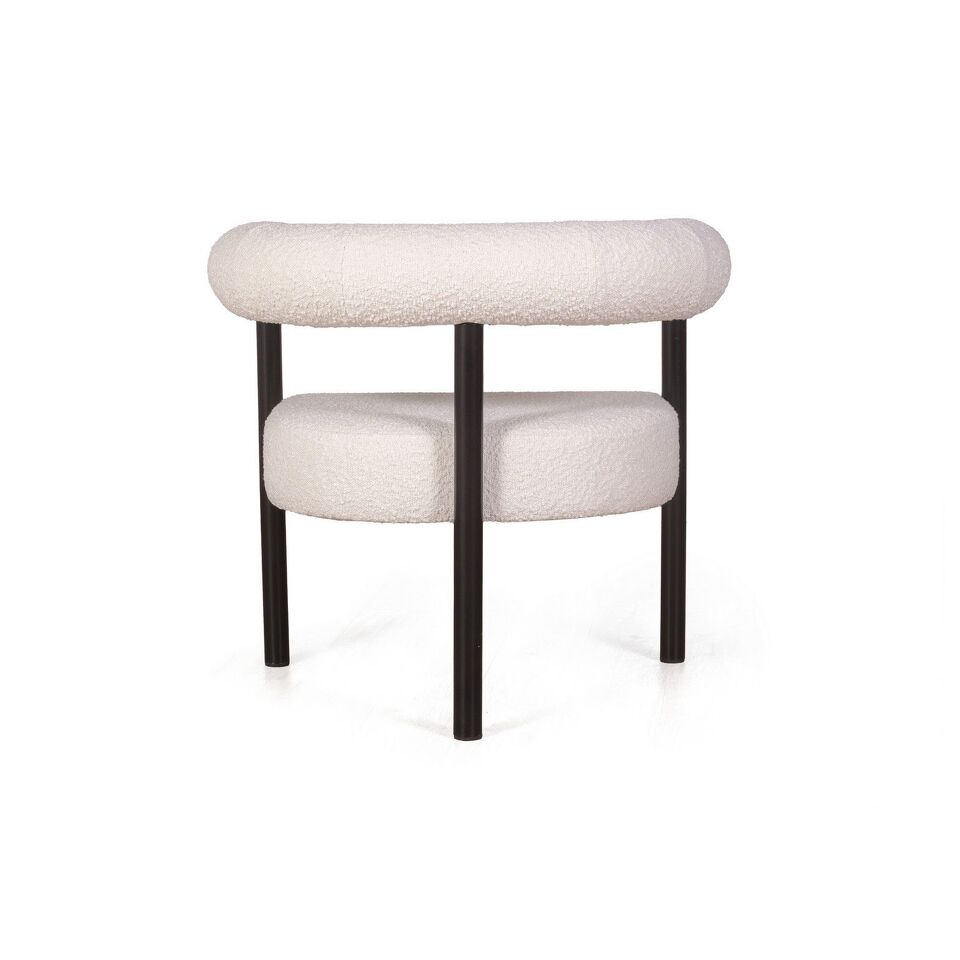 Фото №10  Кресло Top concept Кресло Бигги, букле Turin ivory / опоры черные