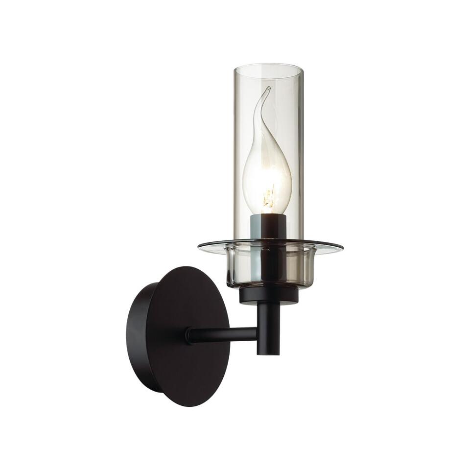 Фото №7  LUMION 6555/1W CLASSI LN26 100 черный/дымчатый/металл/стекло Бра E14 1*40W 220V MADONNA