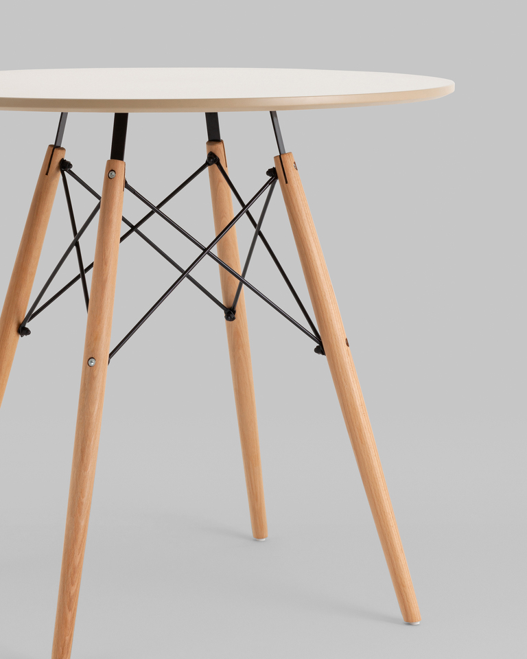 Фото №6  Стол Eames DSW NEW D80 бежевый