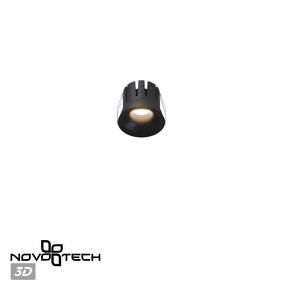 Фото NOVOTECH 359883 WIR NT26 000 черный Светильник встраиваемый с переключателем цв. температуры IP20 LED 5W 100-265V 3000К/4000К/6000К ECLAT