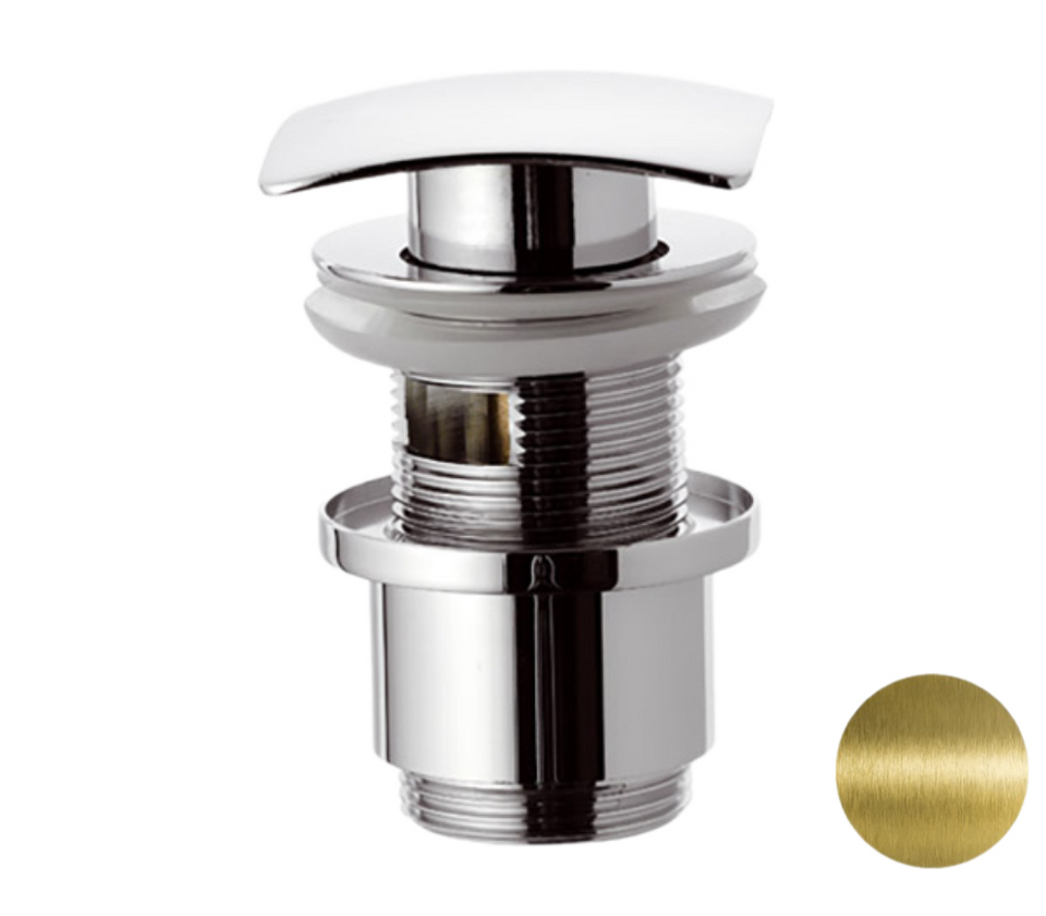 Фото №2  Донный клапан с переливом 1”1/4 Remer 905SCC114VO, латунь состаренная