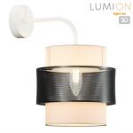 Превью фото №1  LUMION 8002/1W MODERNI LN25 000 белый, черный металл/металл, текстиль Бра Е27 60W 220V ANIMAISA