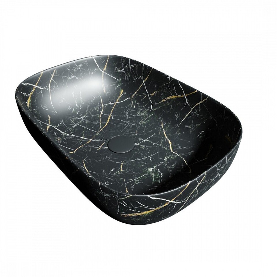 Фото №13  Раковина Teymi Раковина Solli 60 artceramic, накладная, Черный Мрамор T50399