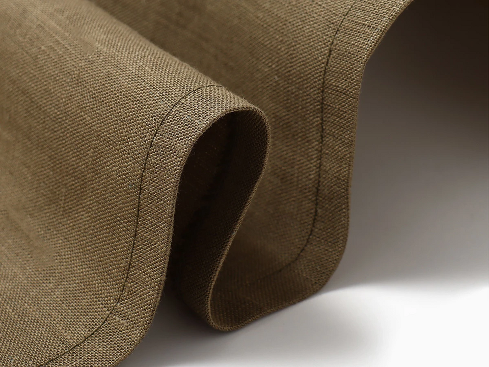 Фото №3  OGOGOHOME Скатерть льняная Linen collection khaki 145х180 см