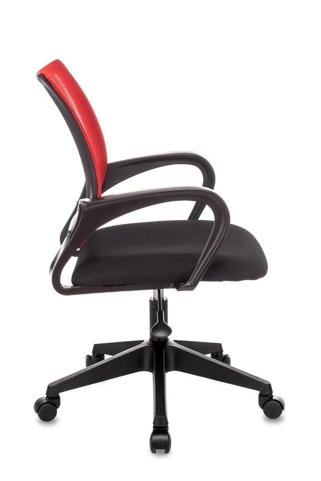 Фото №6  Кресло Кресло офисное TopChairs ST-Basic сетка/ткань красный