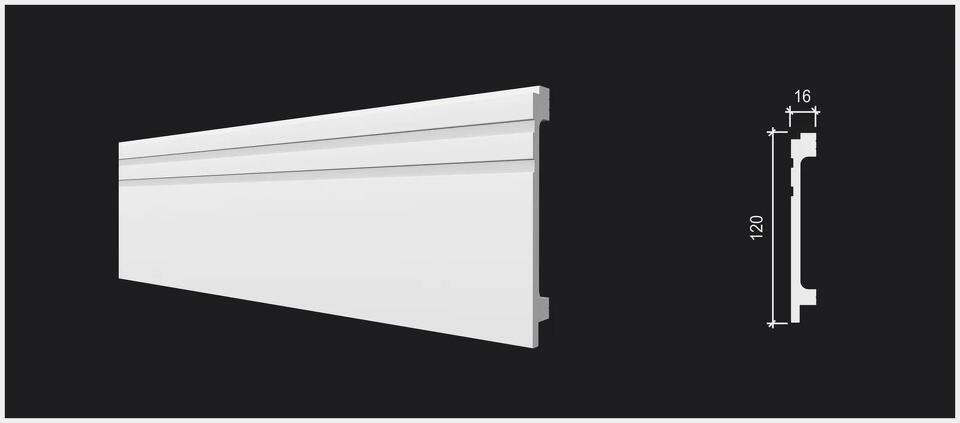 Фото №9  Плинтус Decor-dizayn DD724/Плинтус (120х16x2000мм)/16, шт