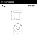 Превью фото №2  Крючок двойной WHITECROSS Ergo ER2212GM (оружейная сталь)