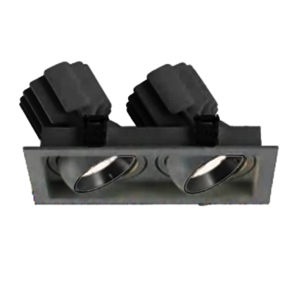 Фото №1  Arlight Светильник MS-VORTEX-BUILT-S250x140-2x30W Day4000 (BK-BK, 50 deg, 230V) ( IP20 Металл, 5 лет)