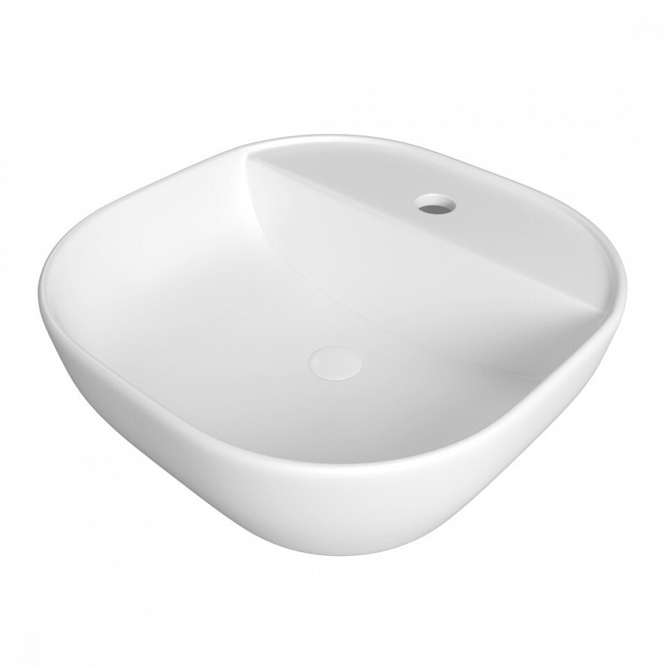 Фото №15  Раковина Teymi Раковина Solli 40 накладная с полочкой под смеситель, белая