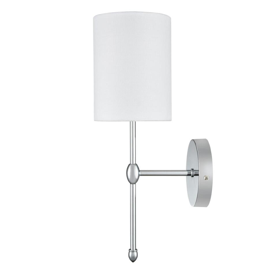 Фото №7  LUMION 6589/1W CLASSI LN26 063 хром/белый, металл/текстиль Бра E14 1*40W 220V LATTI